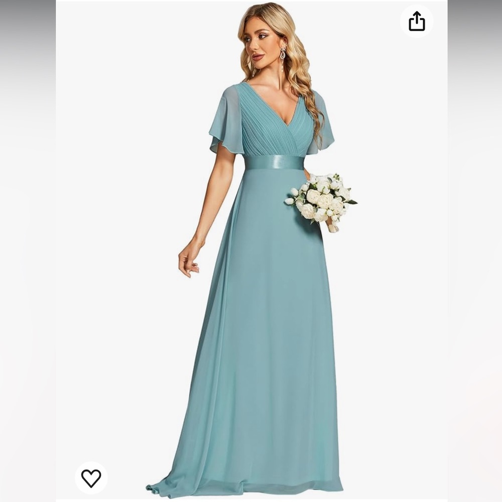 NWT SIZE 26 Ever-Pretty Women's Short Sleeve V-Neck Evening Dress Floor Length